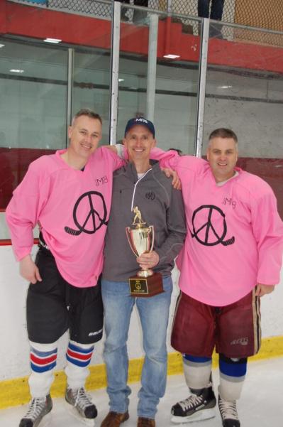 Peace Cup: Shown above at last year’s tournament are (l-r) Pat Brophy, Bill Richard and Pat Doherty.